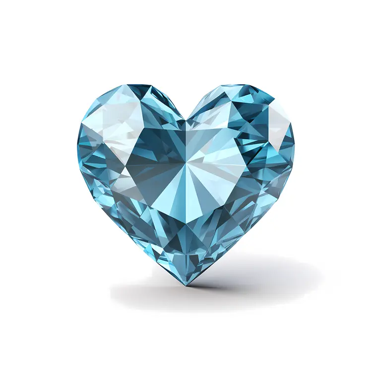 Heart-Shaped Blue Gemstone