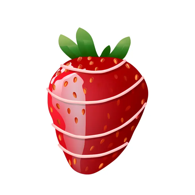 Strawberry with Chocolate Stripes