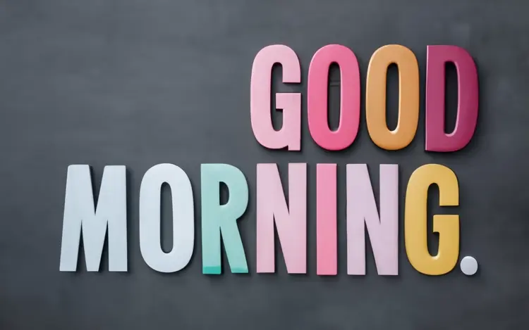 Colorful Typography Good Morning Text