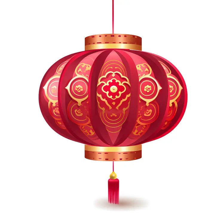 Elegant Red Lantern for Chinese New Year