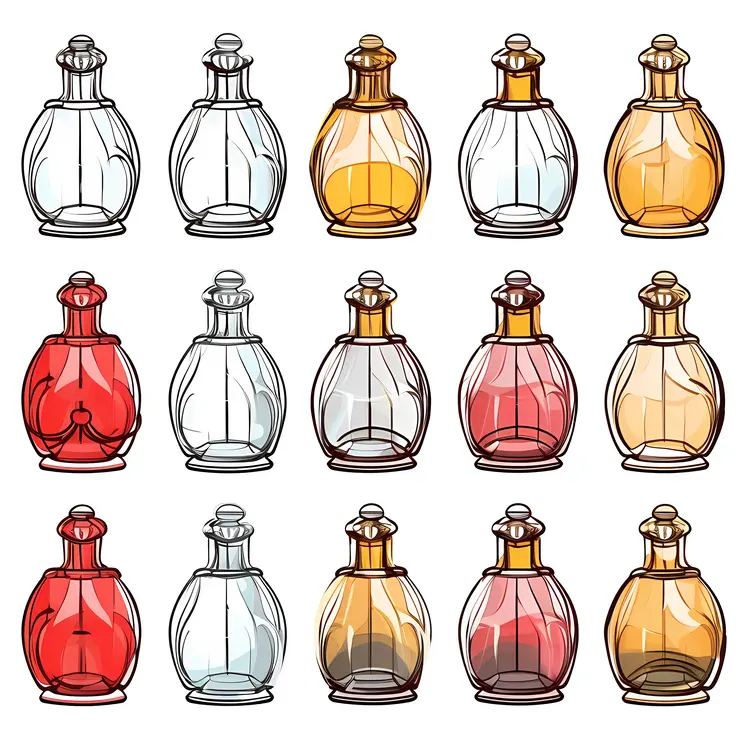 Assorted Decorative Perfume Bottles