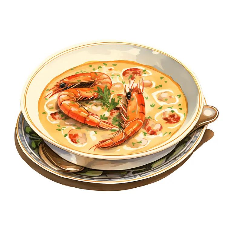Shrimp Soup with Herbs