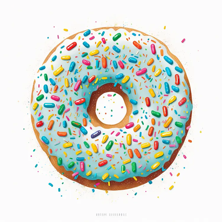 Colorful Donut with Sprinkles