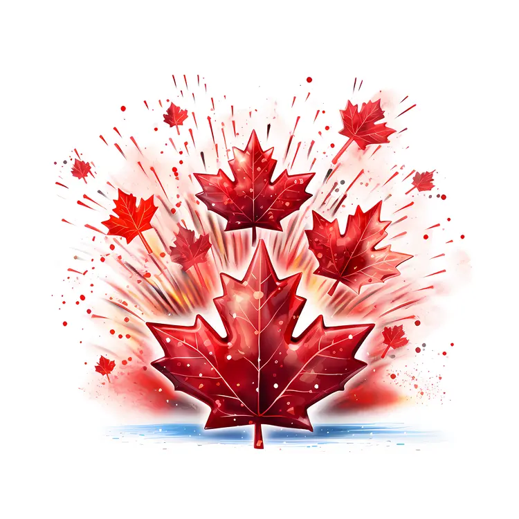 Maple Leaf Fireworks Explosion