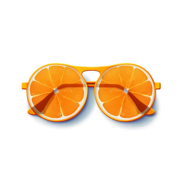 Creative Sunglasses with Orange Slices