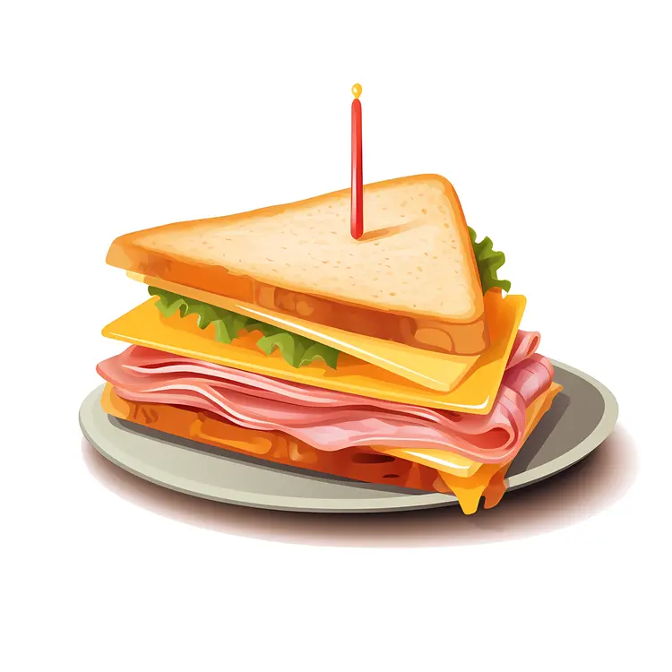 Delicious Ham and Cheese Sandwich