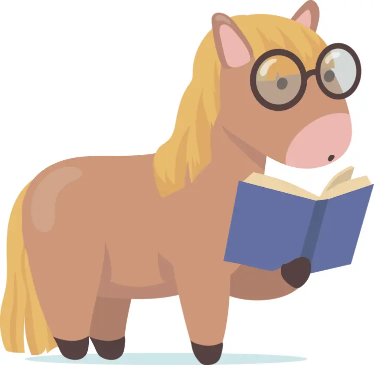 Horse Reading a Book