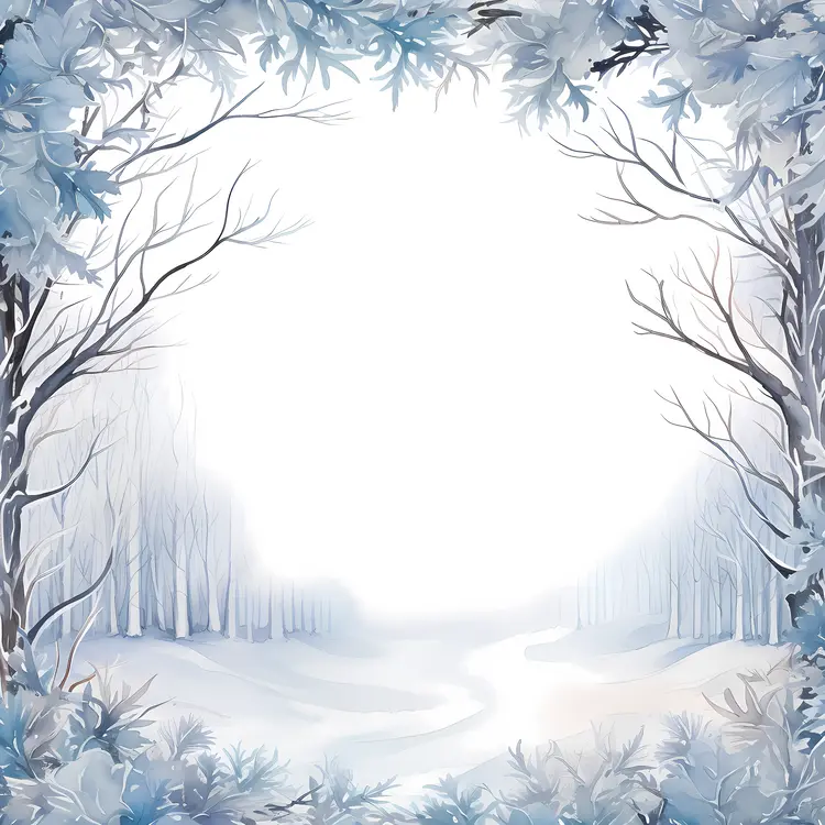 Winter Landscape with Snowy Trees