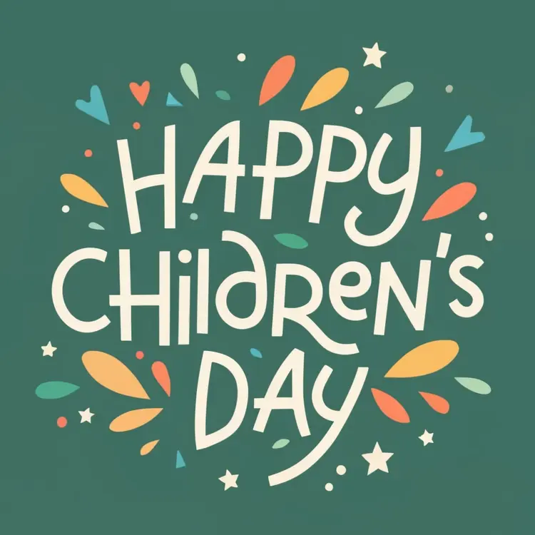 Happy Children's Day Typography