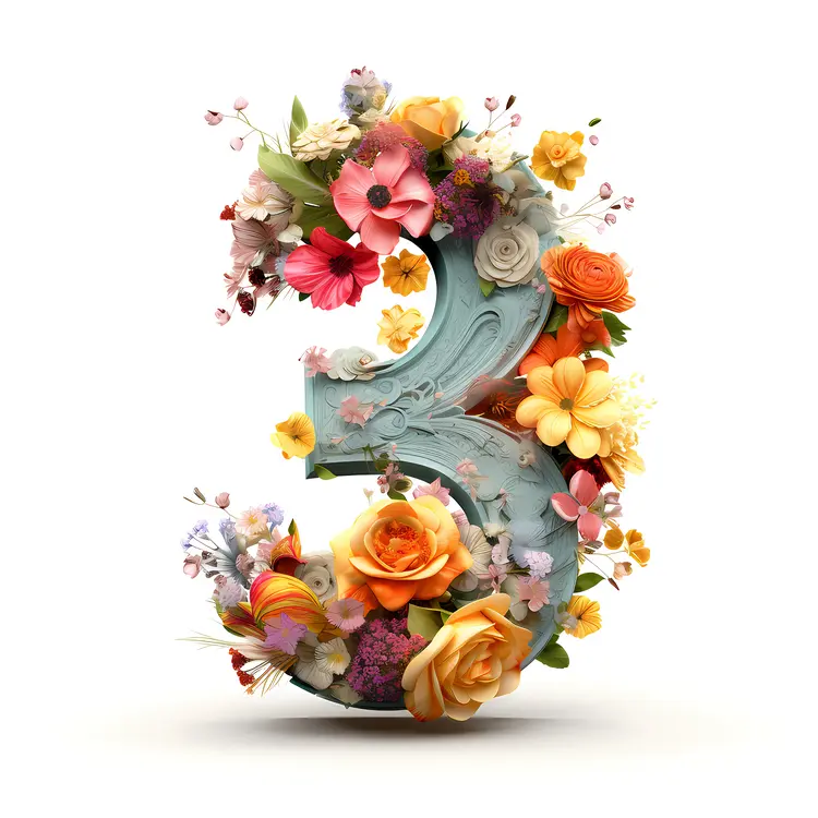 Colorful Floral Number 3