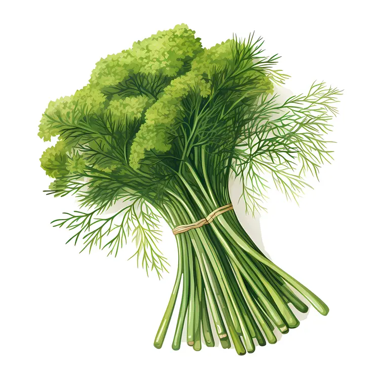 Fresh Green Dill Herb for Culinary Use