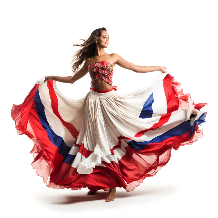 Dancer in Colorful Dress