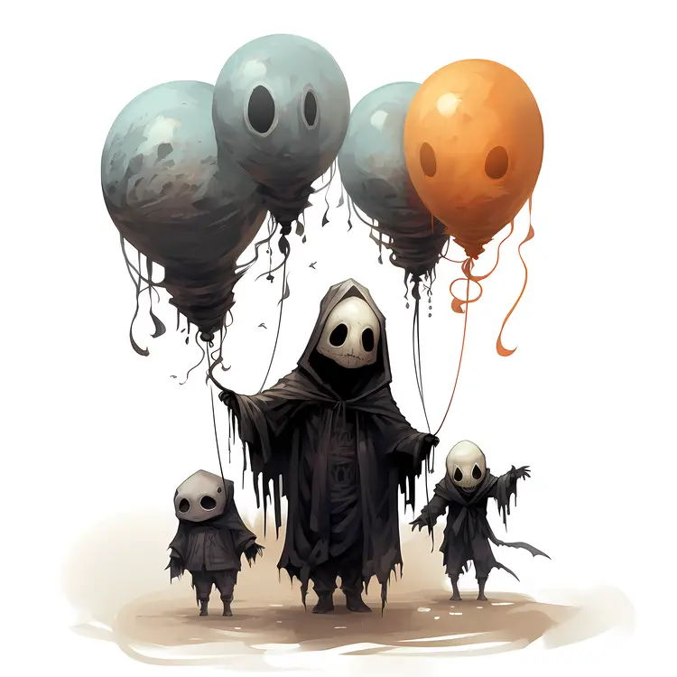 Spooky Ghost Balloons for Halloween