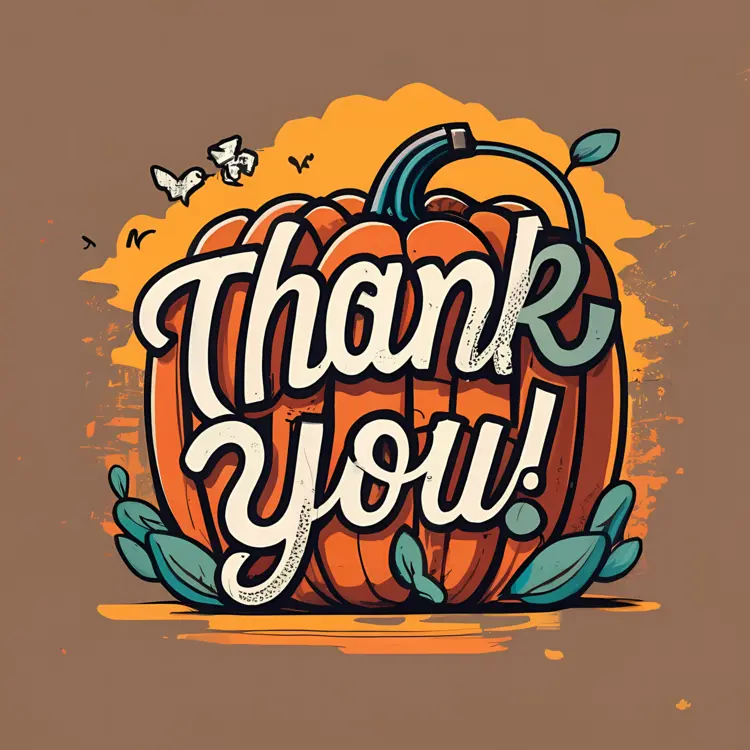 Thank You Pumpkin Drawing