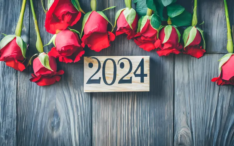 2024 with Red Roses