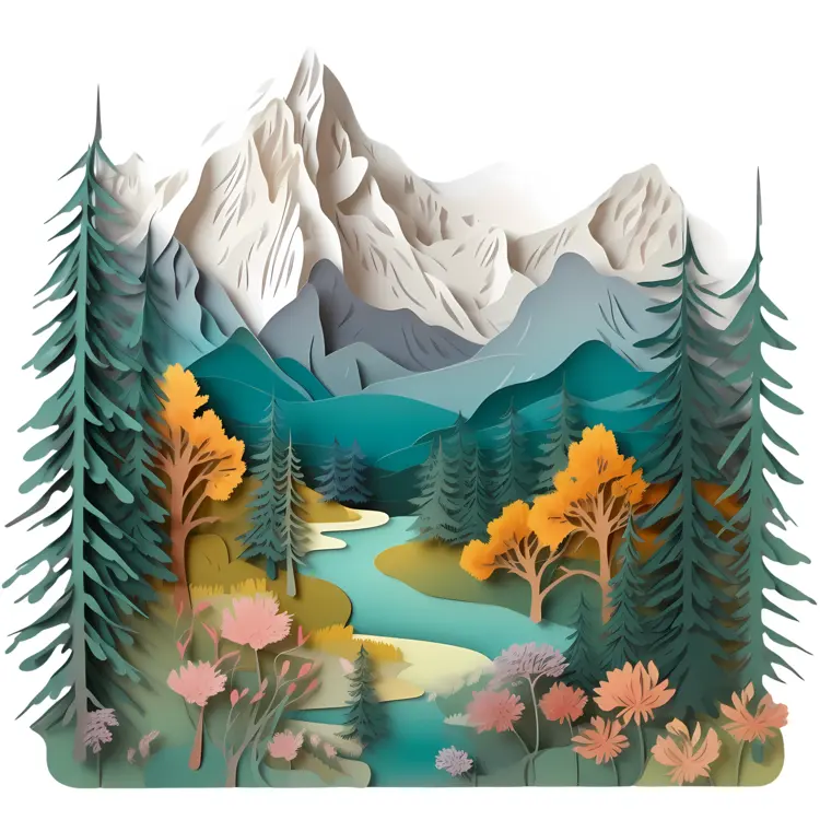 Mountain Landscape with River