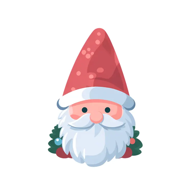 Cute Gnome with Red Hat and Beard