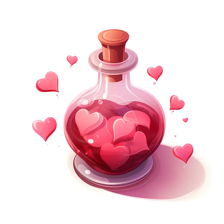 Red Heart Potion Bottle