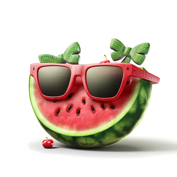 Watermelon with Sunglasses and Bows
