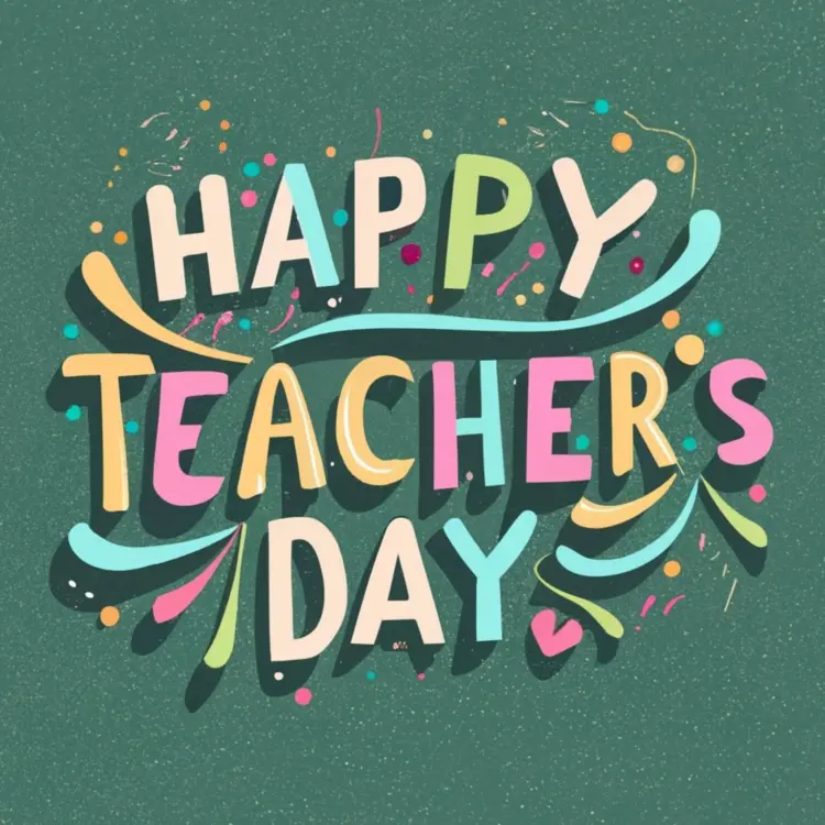 Colorful Happy Teacher's Day
