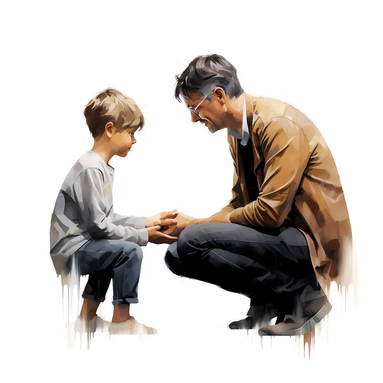 Father and Son Bonding Moment