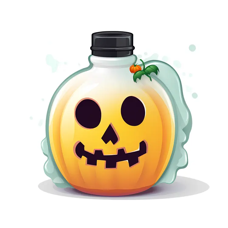 Spooky Pumpkin Bottle for Halloween Decor