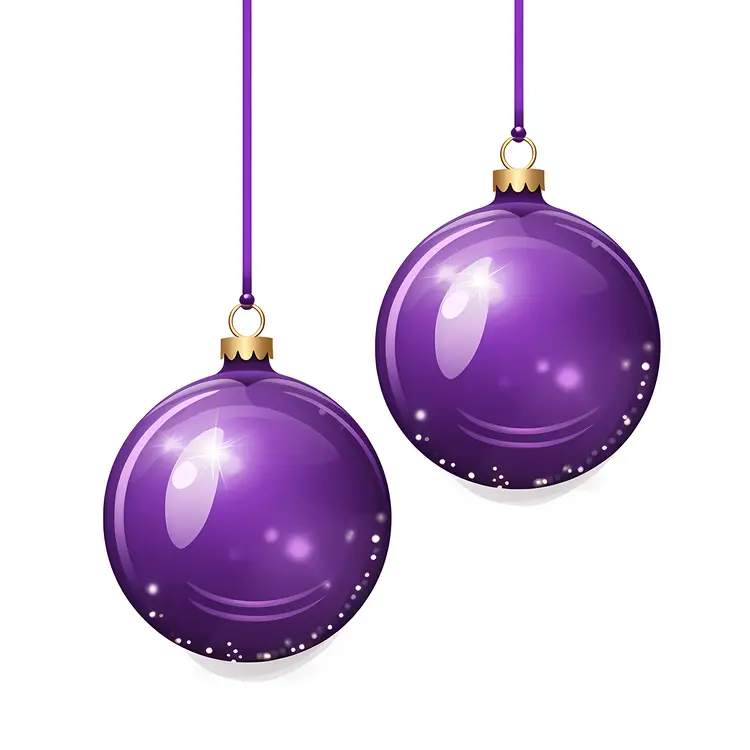 Purple Christmas Ornaments for Festive Decoration