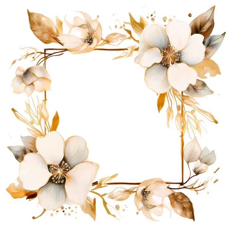Graceful Floral Frame