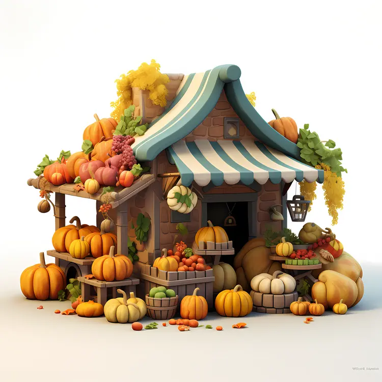 Rustic Pumpkin Farm Stand