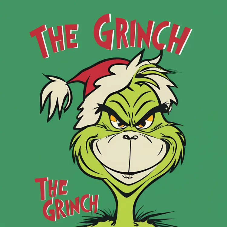 The Grinch with Santa Hat