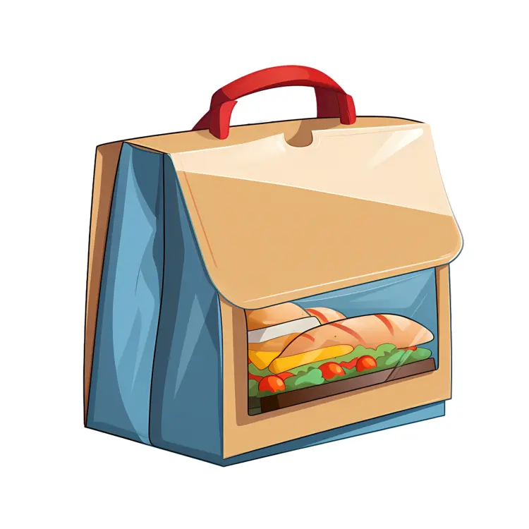 Sandwiches in a Blue Lunch Bag