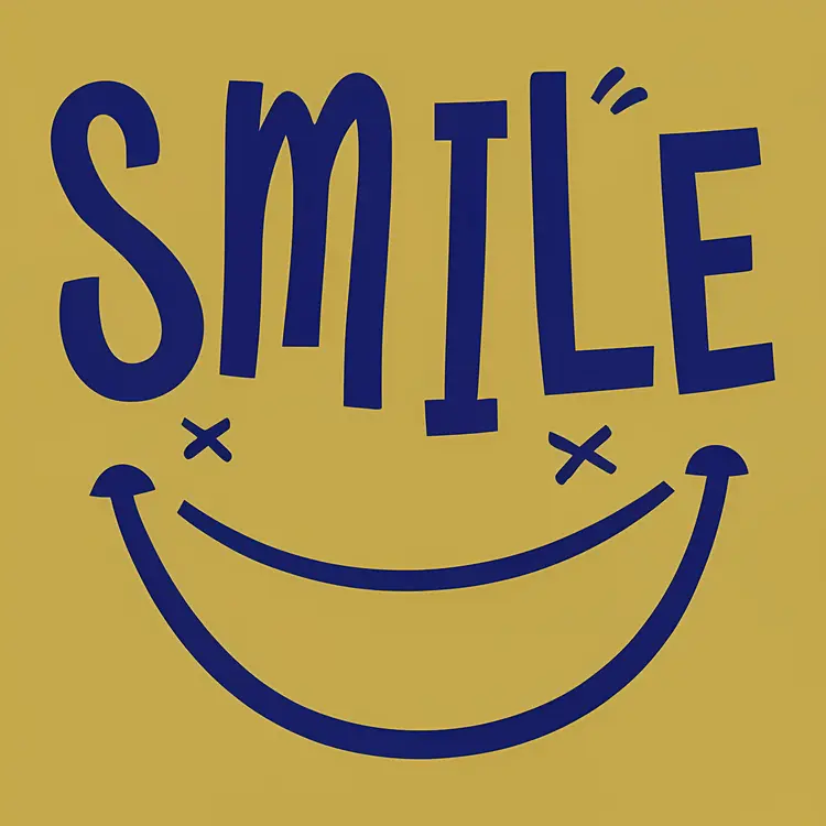 Smile Text Design for World Smile Day