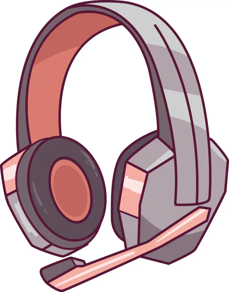 Gray and Pink Gaming Headset
