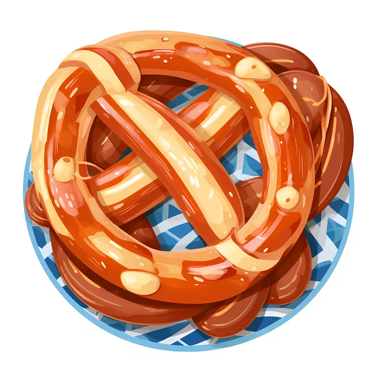 Delicious Pretzel on a Plate