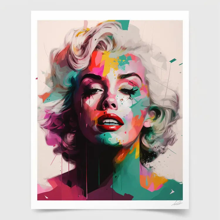 Colorful Abstract Portrait of a Woman