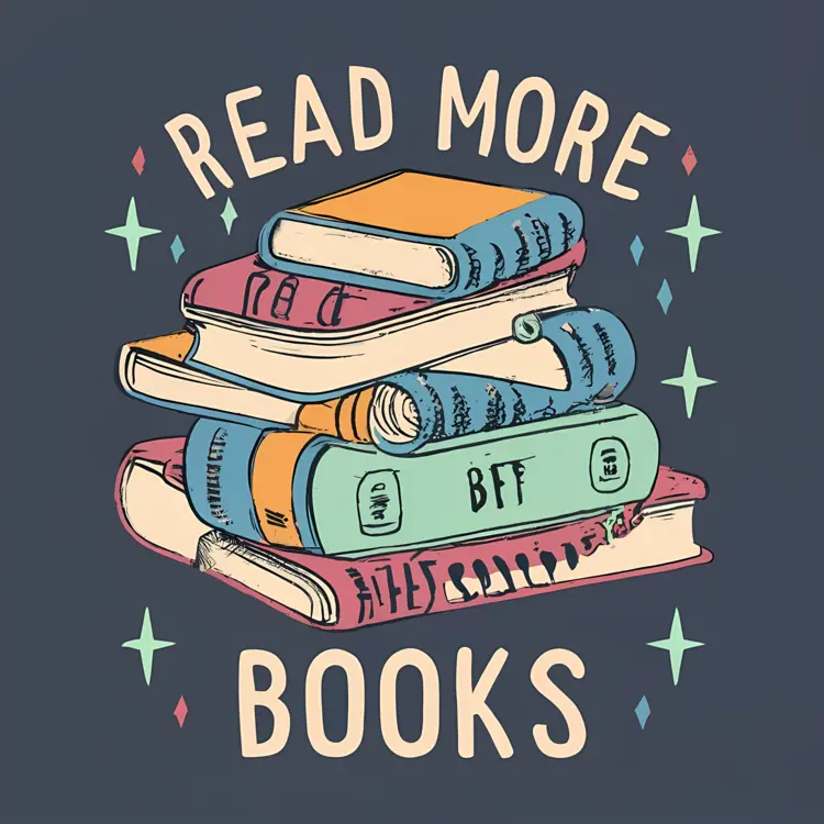 Read More Books Stack Illustration