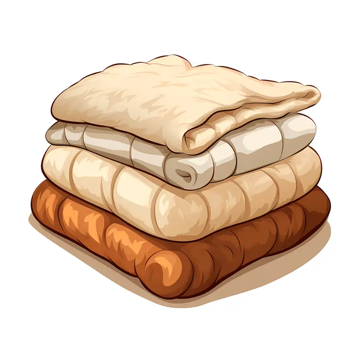 Comfortable Stack of Folded Blankets