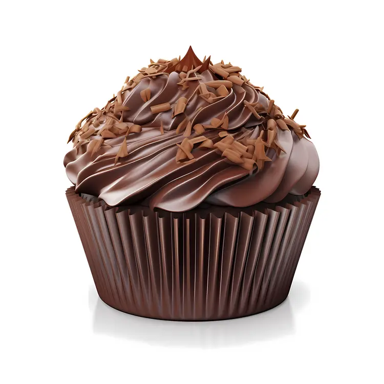 Delicious Chocolate Cupcake with Sprinkles