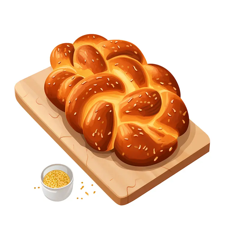Braided Bread with Sesame Seeds