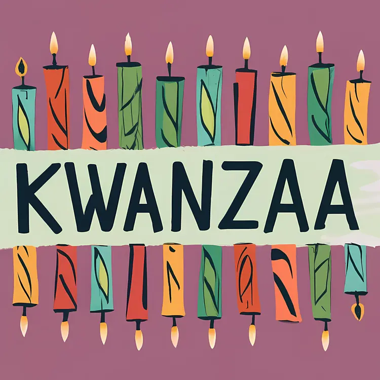 Kwanzaa with Colorful Candles