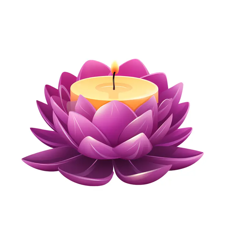 Purple Lotus Candle for Tranquility