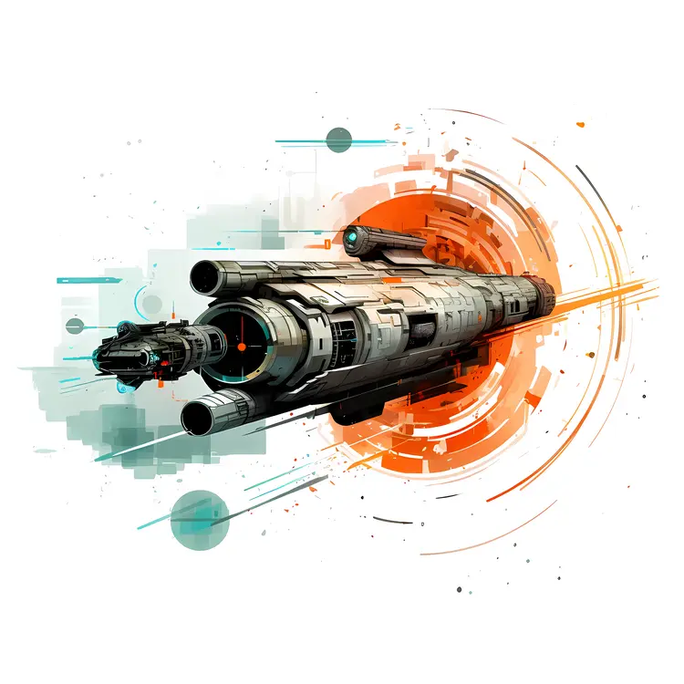 Futuristic Spaceship in Sci-Fi Art