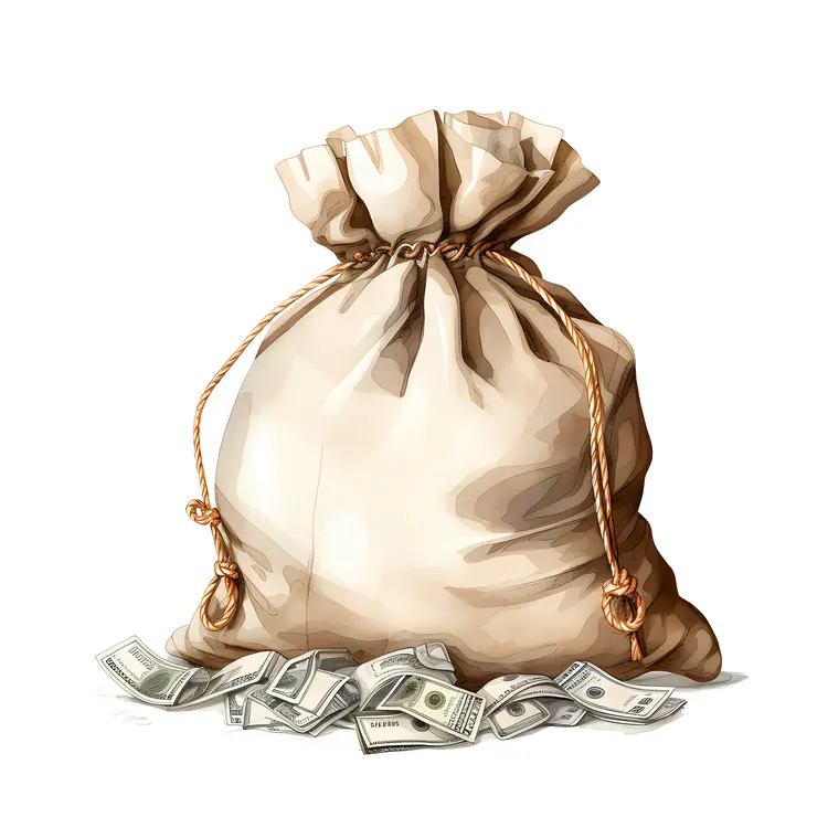 Simple Money Bag with Cash