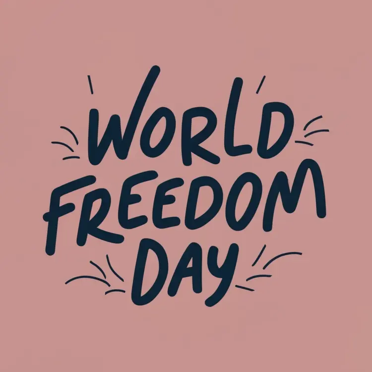 Simple World Freedom Day Poster