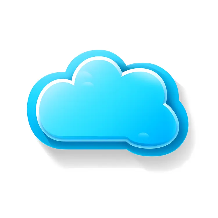 Blue Cloud Abstract Shape