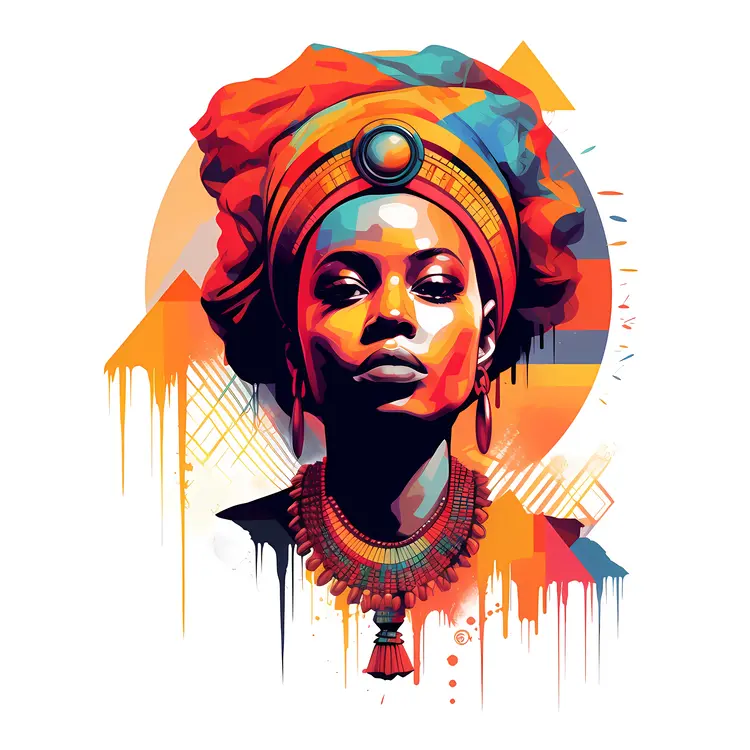 Vibrant Cultural Portrait of a Woman