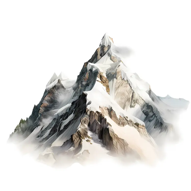 Snowy Mountain Peak