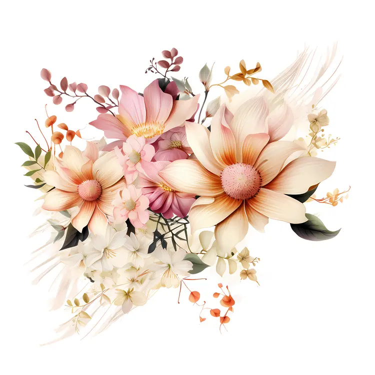 Elegant Pink and White Flower Bouquet