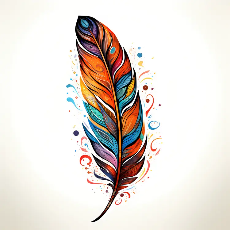 Vibrant Feather Illustration