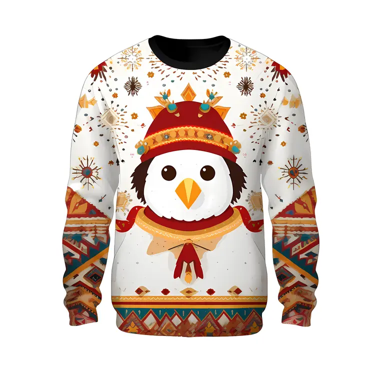 Festive Penguin Christmas Sweater